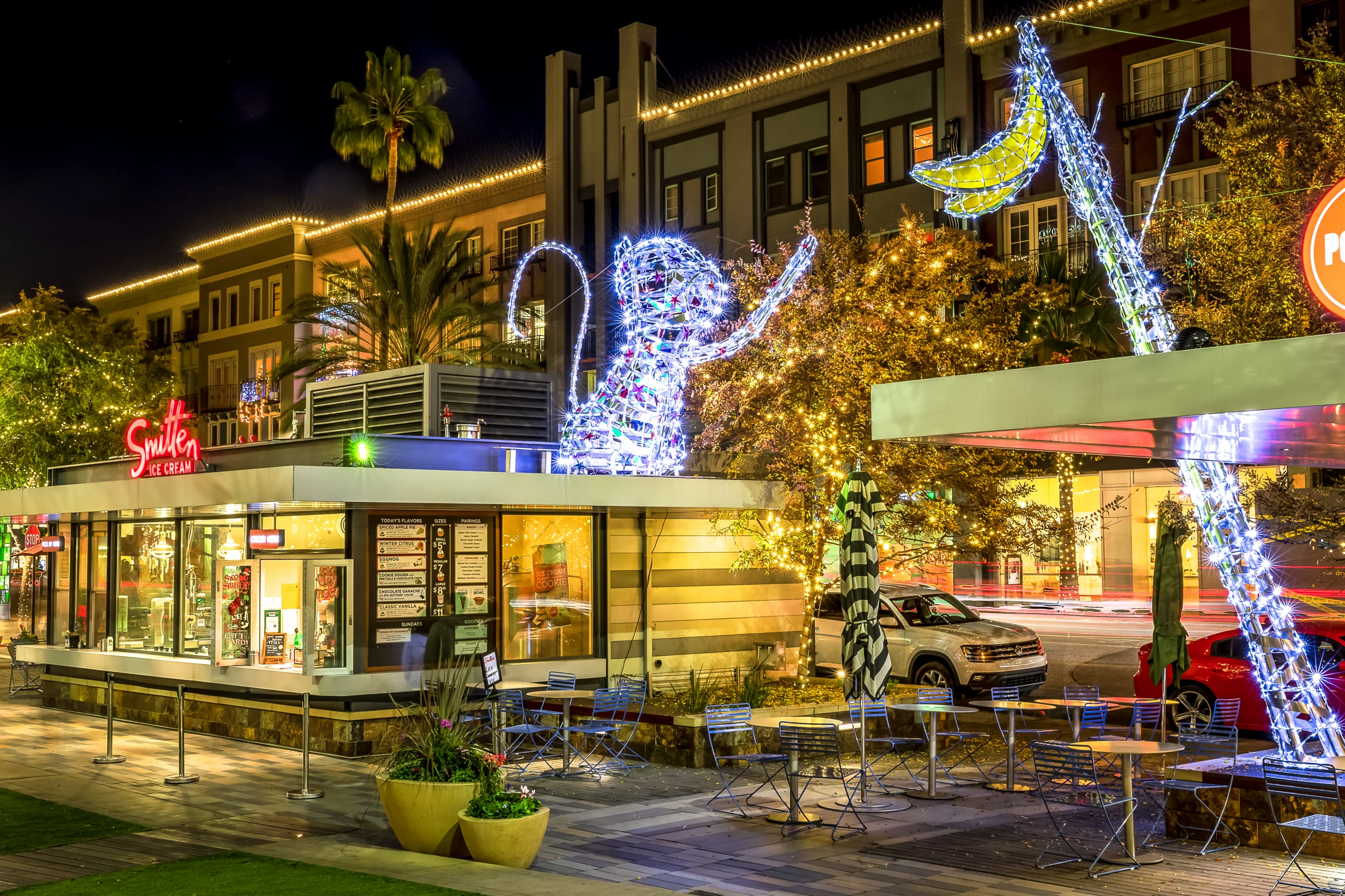 Giant LED Lit Monkey Commercial Rooftop Art Installation for Holidays