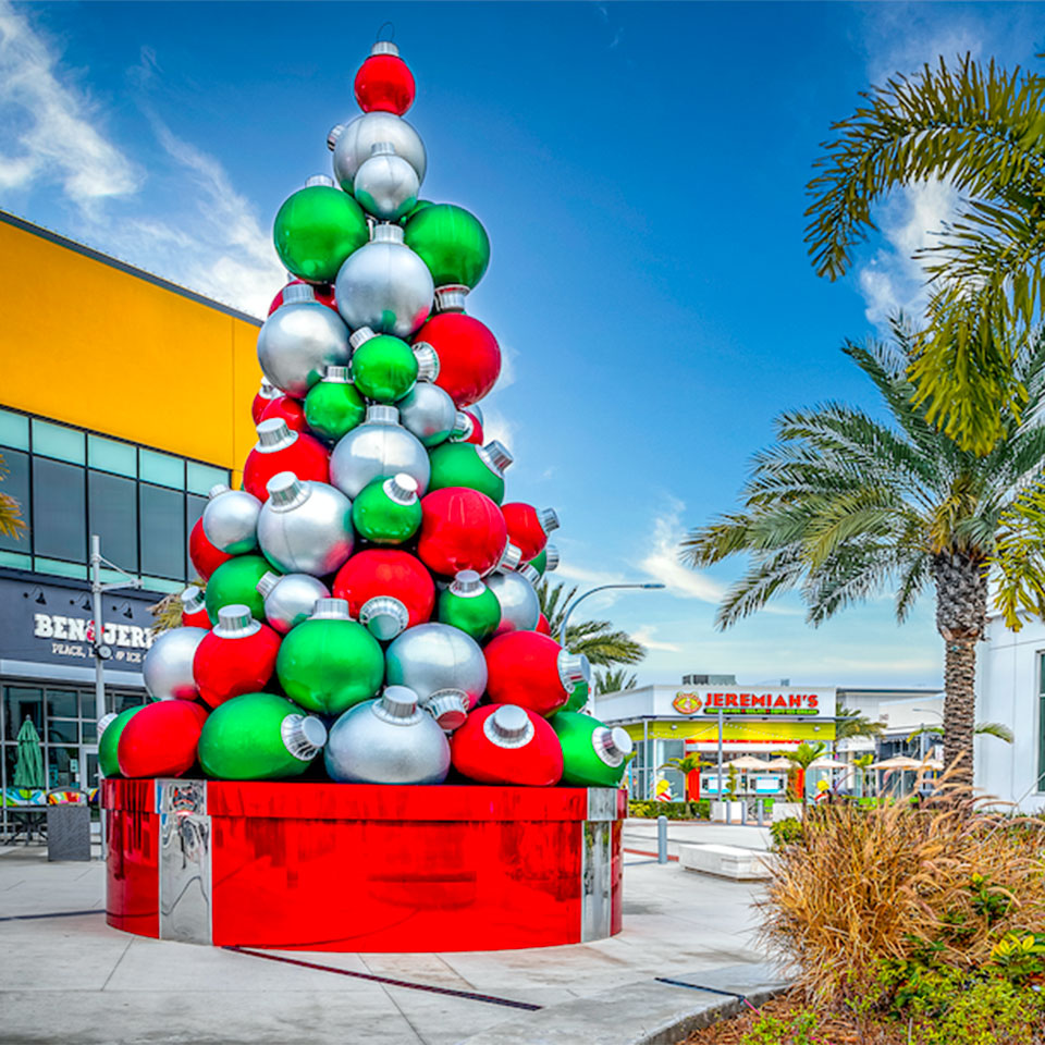 Custom Giant Ornament Christmas Tree on Package Base